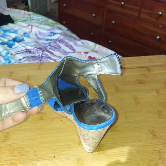 Blue corks pump wedges - Picture 5 of 5